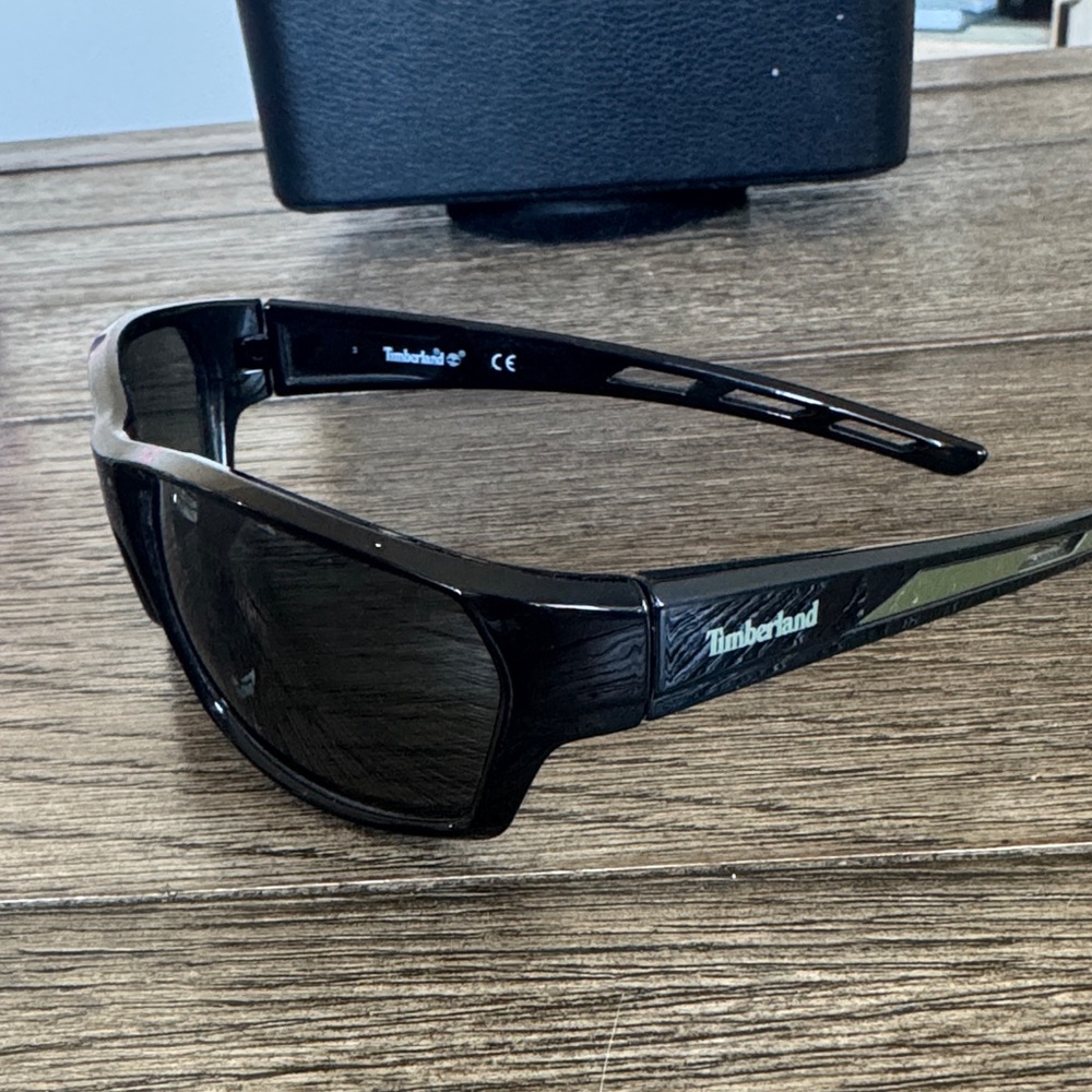 Timberland Black Men's Sport Wrap Sunglasses